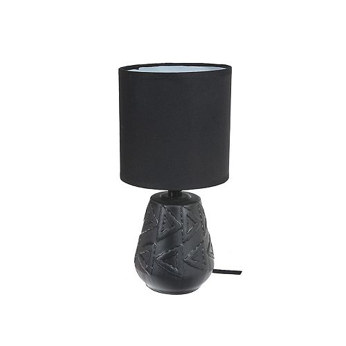 Ceramic Table Lamp With Shade (Windsor) (Black)