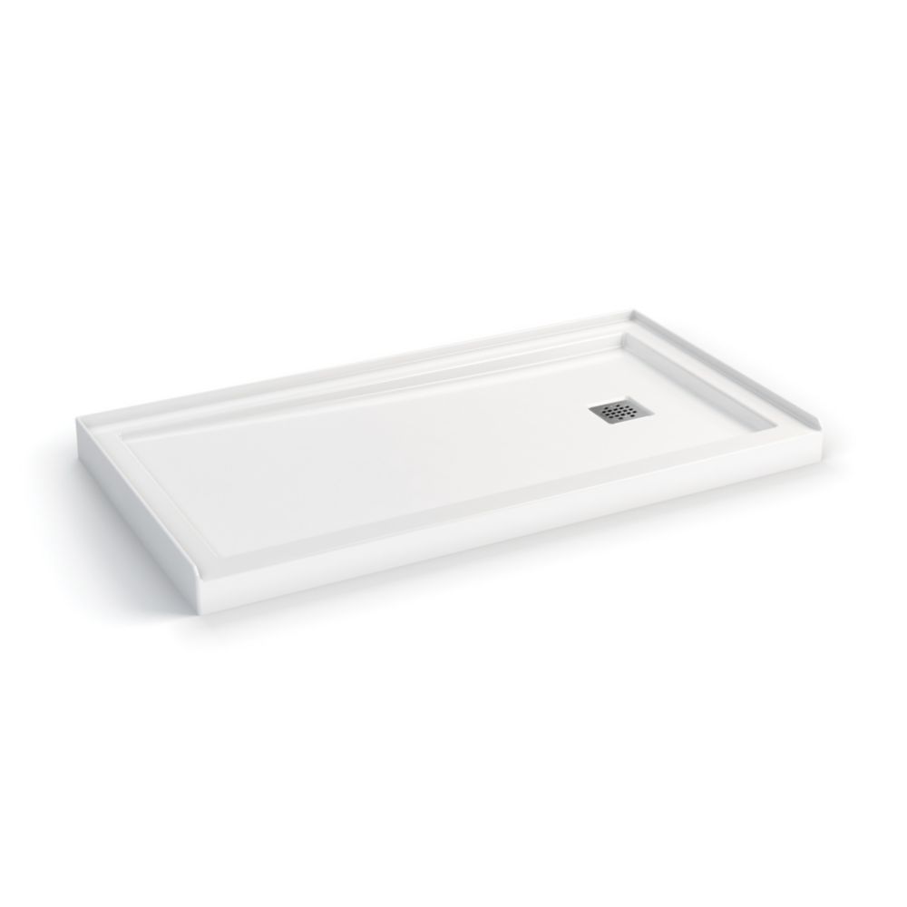 MAAX ZONE SQUARE 60inch x 32inch Shower Base for Alcove or Corner
