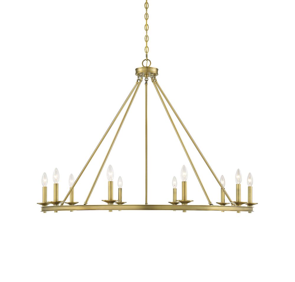 Acclaim Lighting IN11017RB Peyton Indoor 4-Light Chandelier with Crystal Bobeches 17.75 x 19 x 17.75 Raw Brass 17.75 x 19 x 17.75