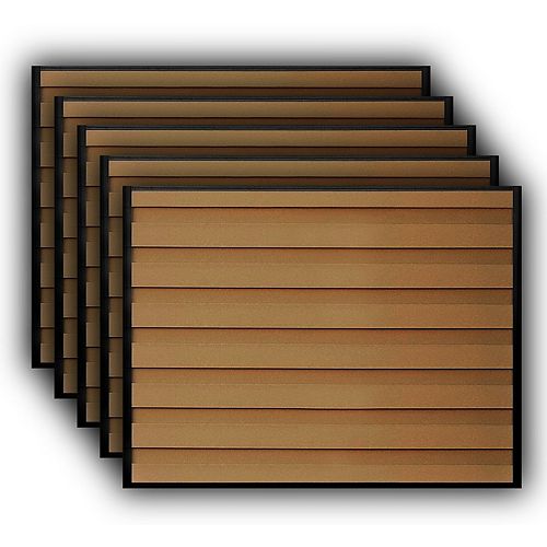 6 ft . X 8 ft. Trex Horizons Saddle Brown Fence Panel Kit 5-Pack