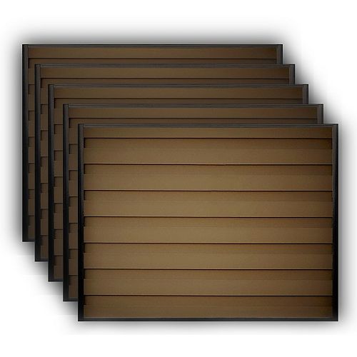 6 ft . X 8 ft. Trex Horizons Woodland Brown Fence Panel Kit 5-Pack