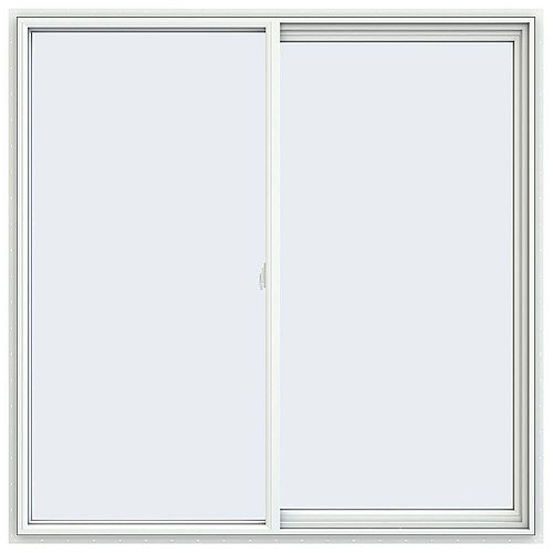 RSO Builders Choice 36-inch x24-inch Vinyl Sliding Window with Nail Fin and Low-E and Argon and Screen in White   - ENERGY STAR®