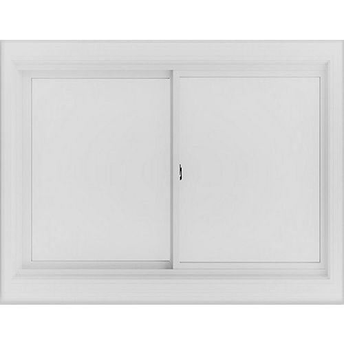 JELD-WEN Windows & Doors 42""x30"" RSO Builders Choice Slider with open J Brickmould, White vinyl, low-e, argon, screen   - ENERGY STAR®