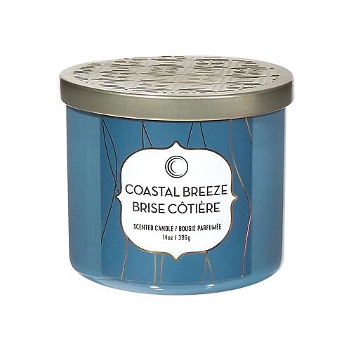 14 Oz 3 Wick Jar Candle With Lid (Coastal Breeze)