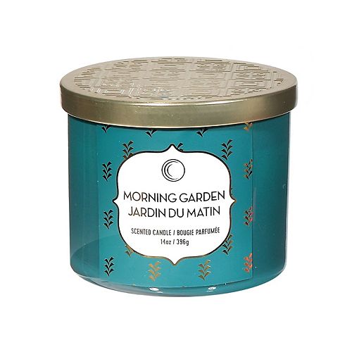 14 Oz 3 Wick Jar Candle With Lid (Morning Garden)