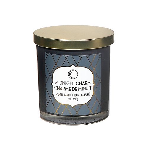 7 Oz Scented Jar Candle With Lid (Midnight Charm)