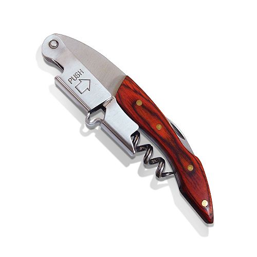 Dark Wood Corkscrew (Double Hinge)