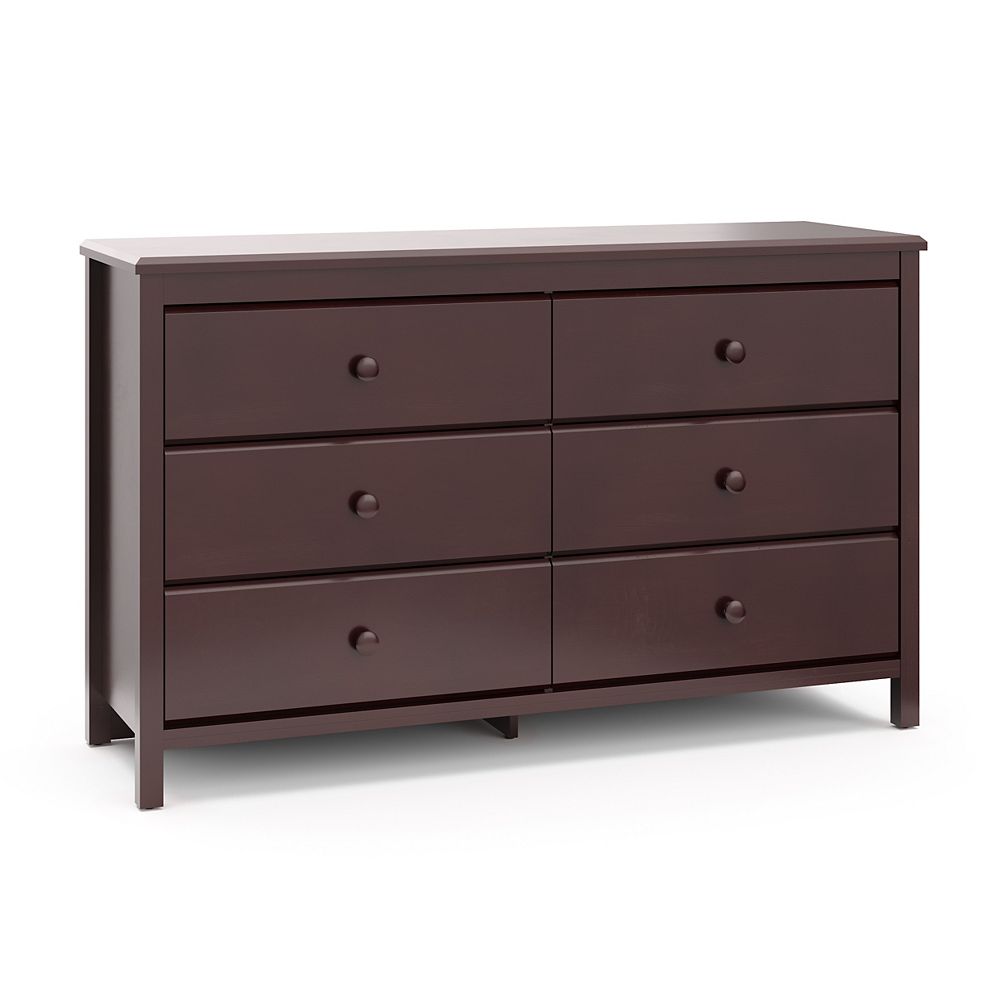 Storkcraft Alpine 6 Drawer Double Dresser In Espresso The Home Depot Canada