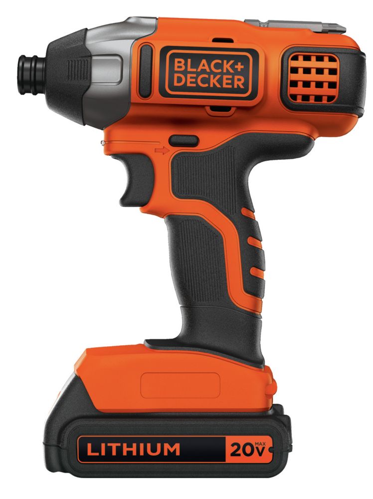 BLACK+DECKER 20V MAX Lithium-Ion Cordless Impact Driver With Battery 1 ...