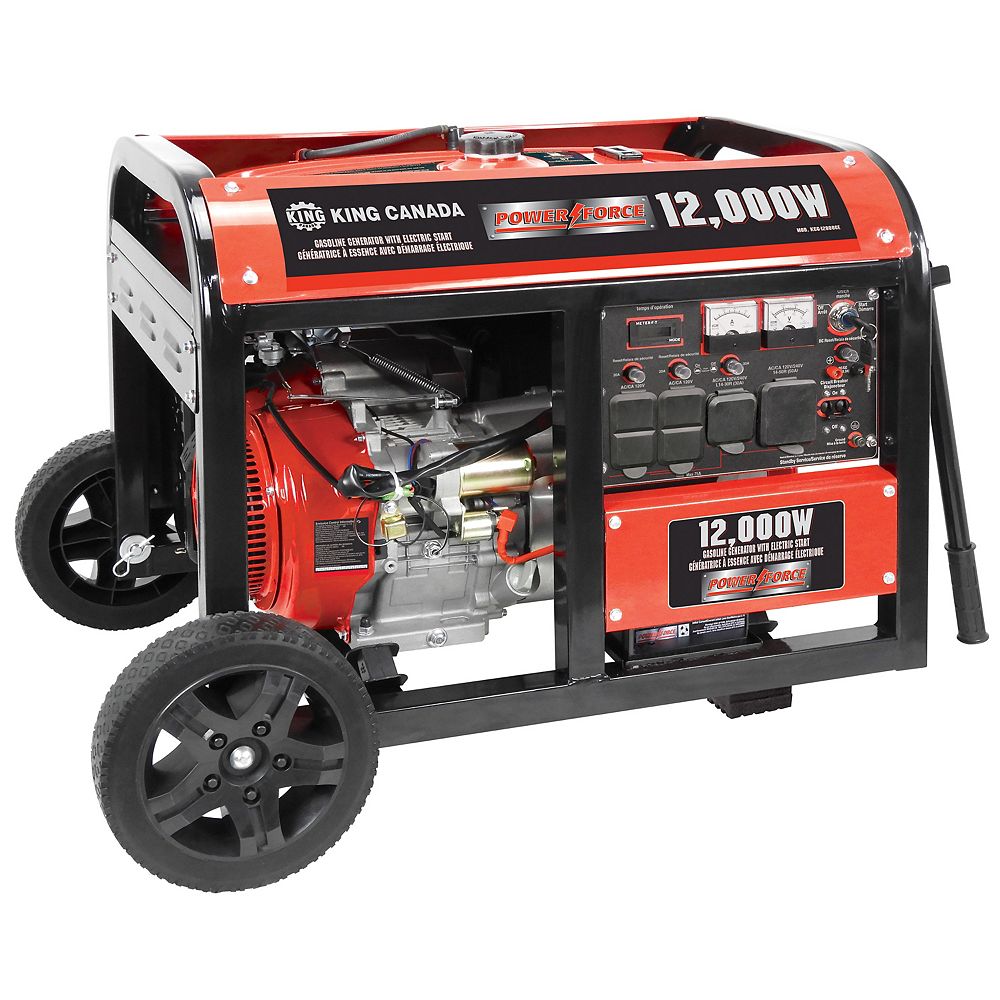 King Canada 12000W Gasoline generator with electric start & wheel kit