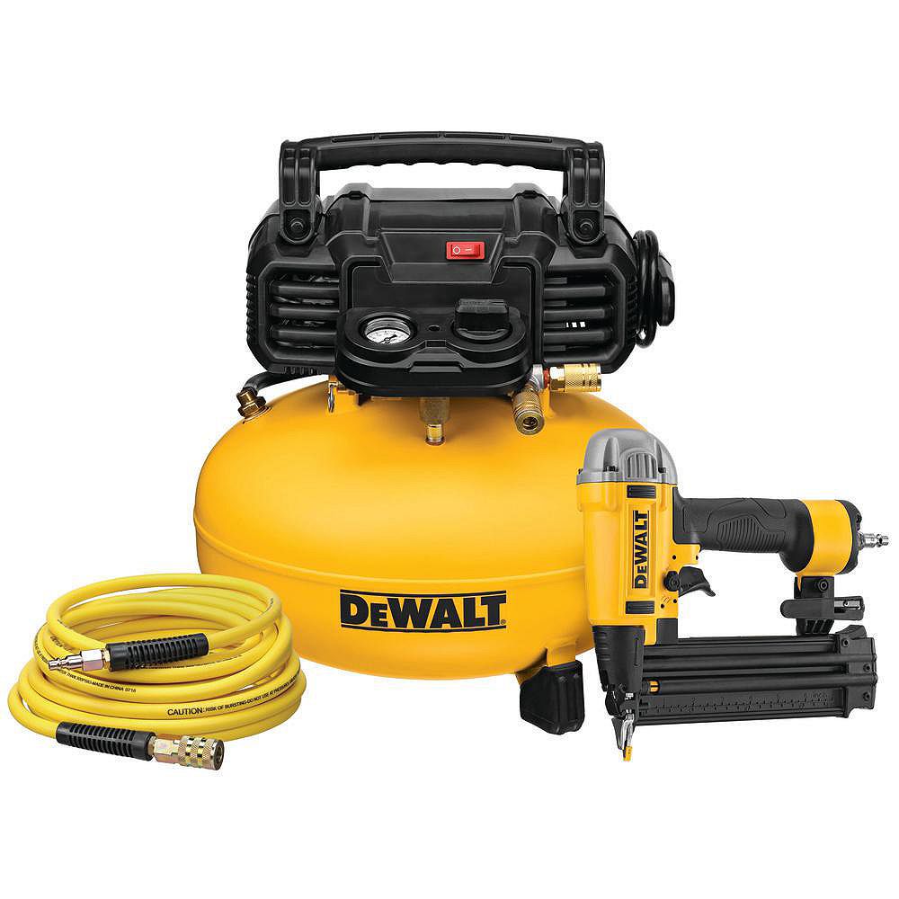 DEWALT 6 Gal. HeavyDuty Pancake Compressor and 18Gauge Brad Nailer