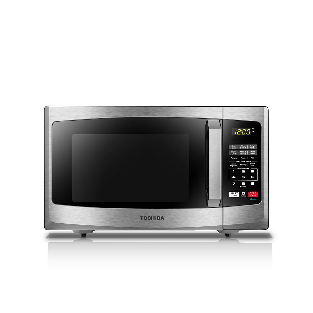 Toshiba Countertop Microwave Oven 0 9 Cu Ft Stainless Steel The Home Depot Canada Toshiba Countertop Microwave Oven 0 9