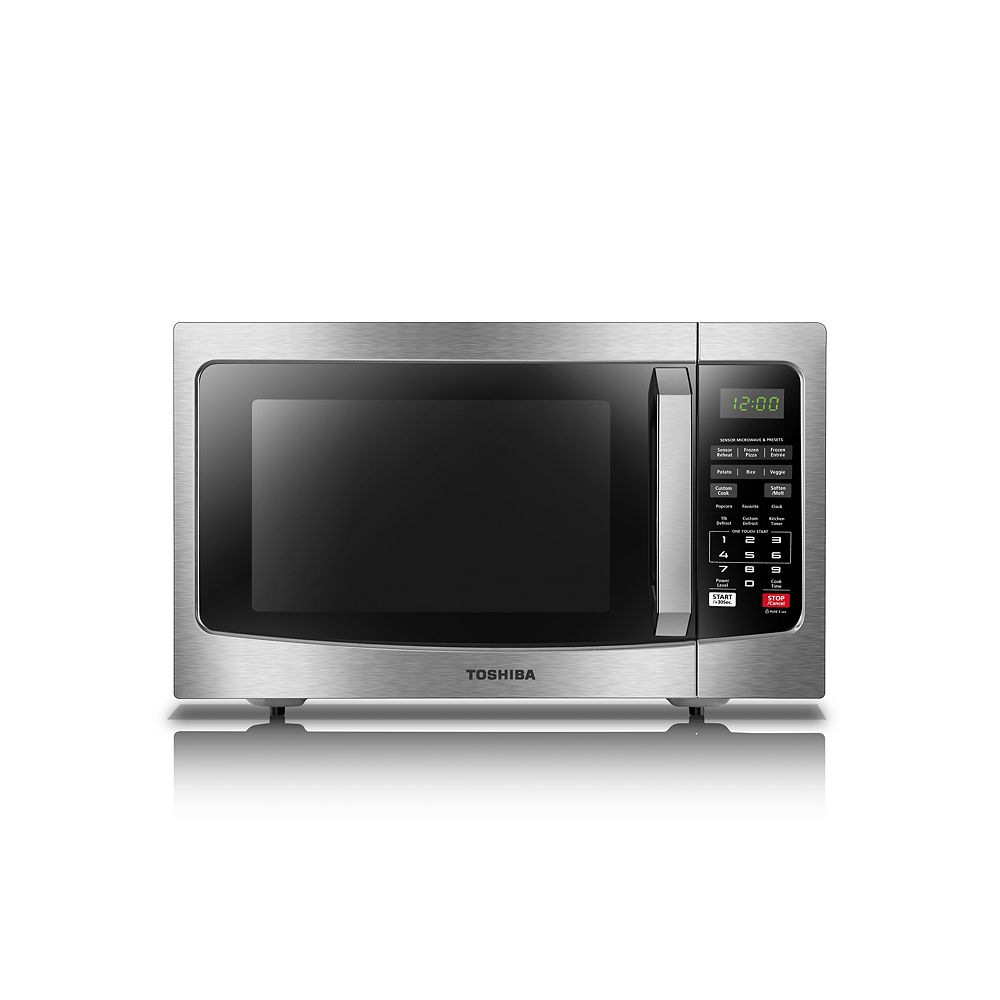 Toshiba 1.2 cu. ft. 1100W Countertop Microwave Oven in Stainless Steel