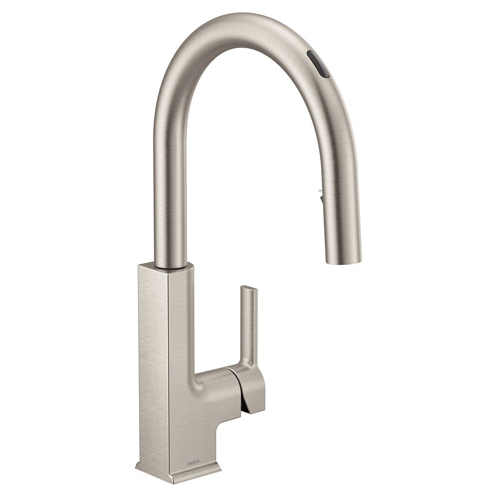 MOEN U By Moen Sto Pull Down Smart Kitchen Faucet In Spot Resist   P 1001559154 