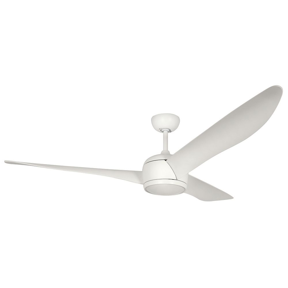 Lucci Air Nordic Matte Chalk White 56-inch 3-blade DC Ceiling Fan | The ...