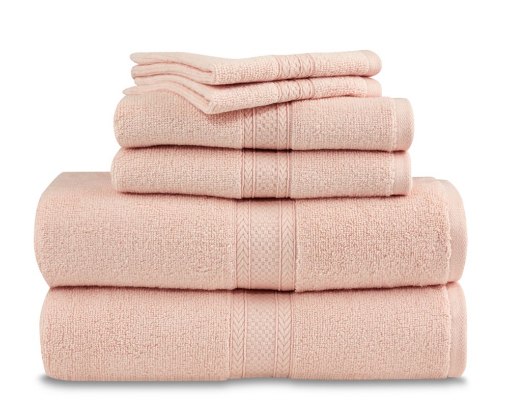 pink and brown towels