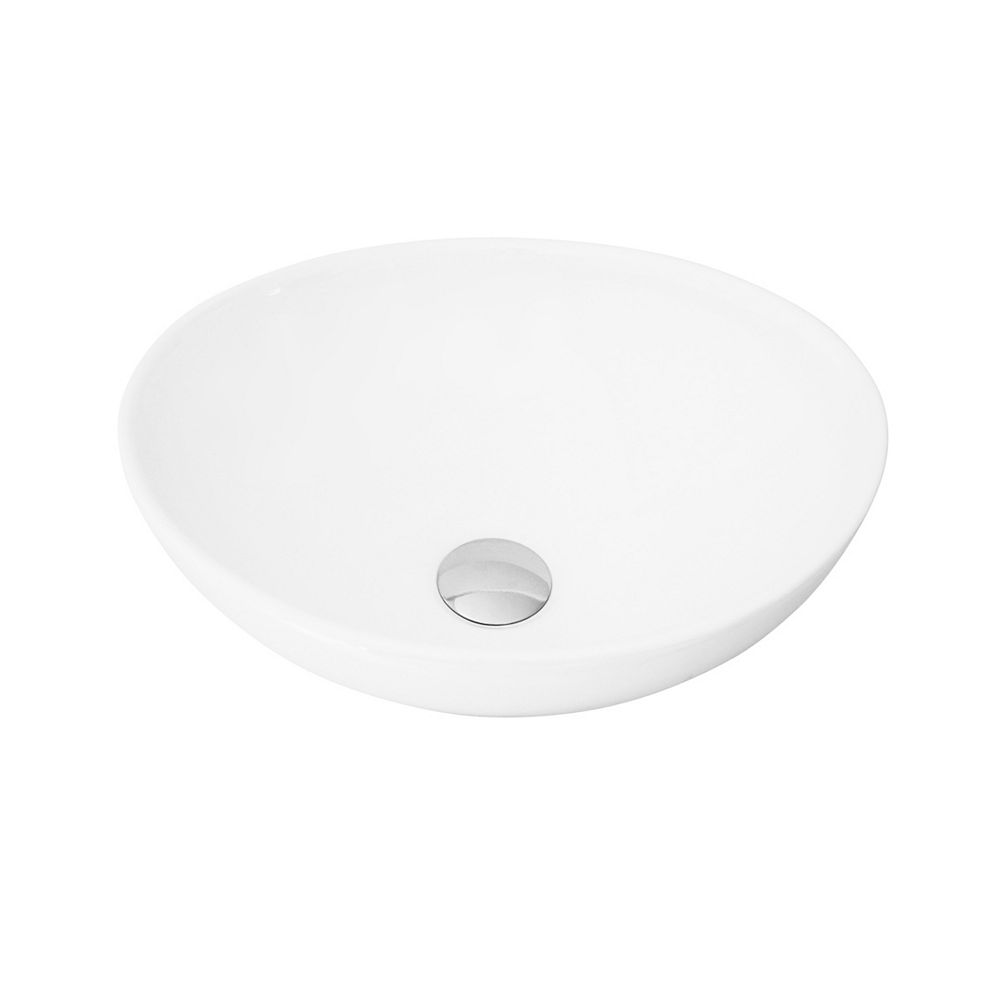 Stylish Porcelain Oval 15 3 4 Inches Topmounted Vessel Bathroom