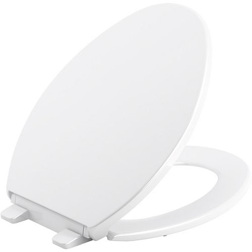 KOHLER Brevia Quiet-Close elongated toilet seat in White