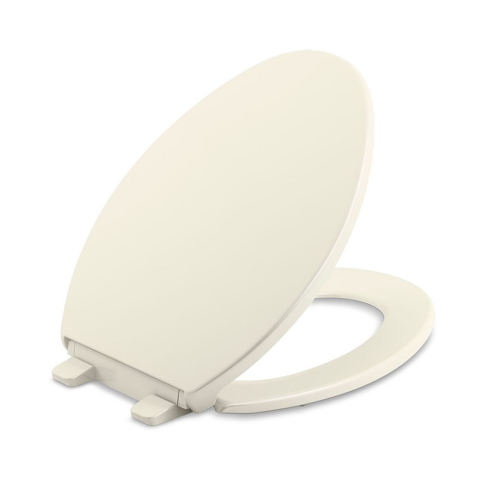 KOHLER Brevia QuietClose elongated toilet seat in Biscuit The Home