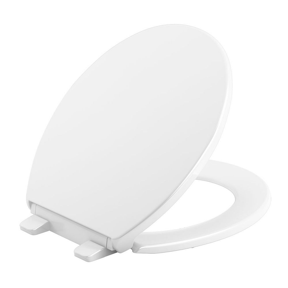 KOHLER Brevia QuietClose Round toilet seat in White The Home Depot