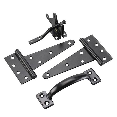 Gate Hardware Kit, Matte Black