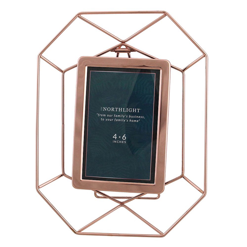Northlight 11" Contemporary Hexagonal 4" x 6" Photo Picture Frame