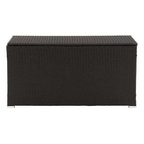 Corliving CorLiving Patio Cushion Box - Black Finish/Ash Grey Liner