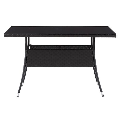 CorLiving Patio Dining Table Rectangle - Black Finish