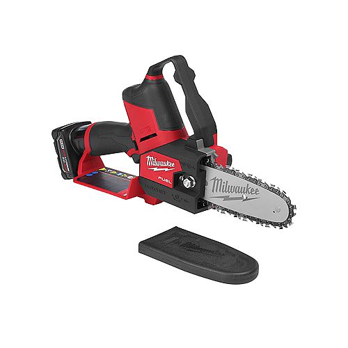 Milwaukee Tool M12 FUEL 12V Li-Ion Brushless Cordless 6-inch HATCHET Pruning Chainsaw Kit with 4.0 Ah Battery