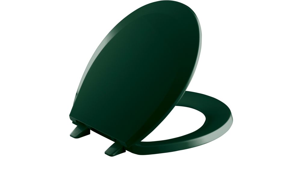 KOHLER Lustra QuickRelease roundfront toilet seat, Timberline The