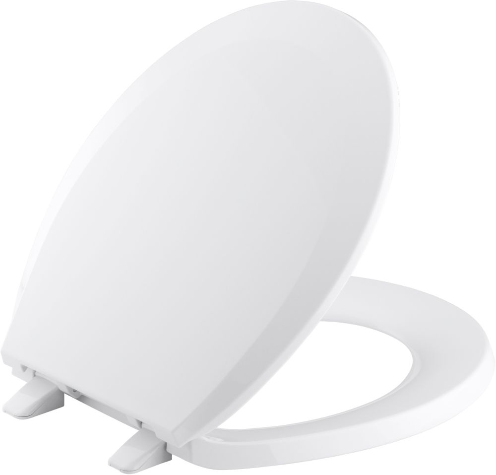 KOHLER Lustra QuickRelease roundfront toilet seat, Earthen White