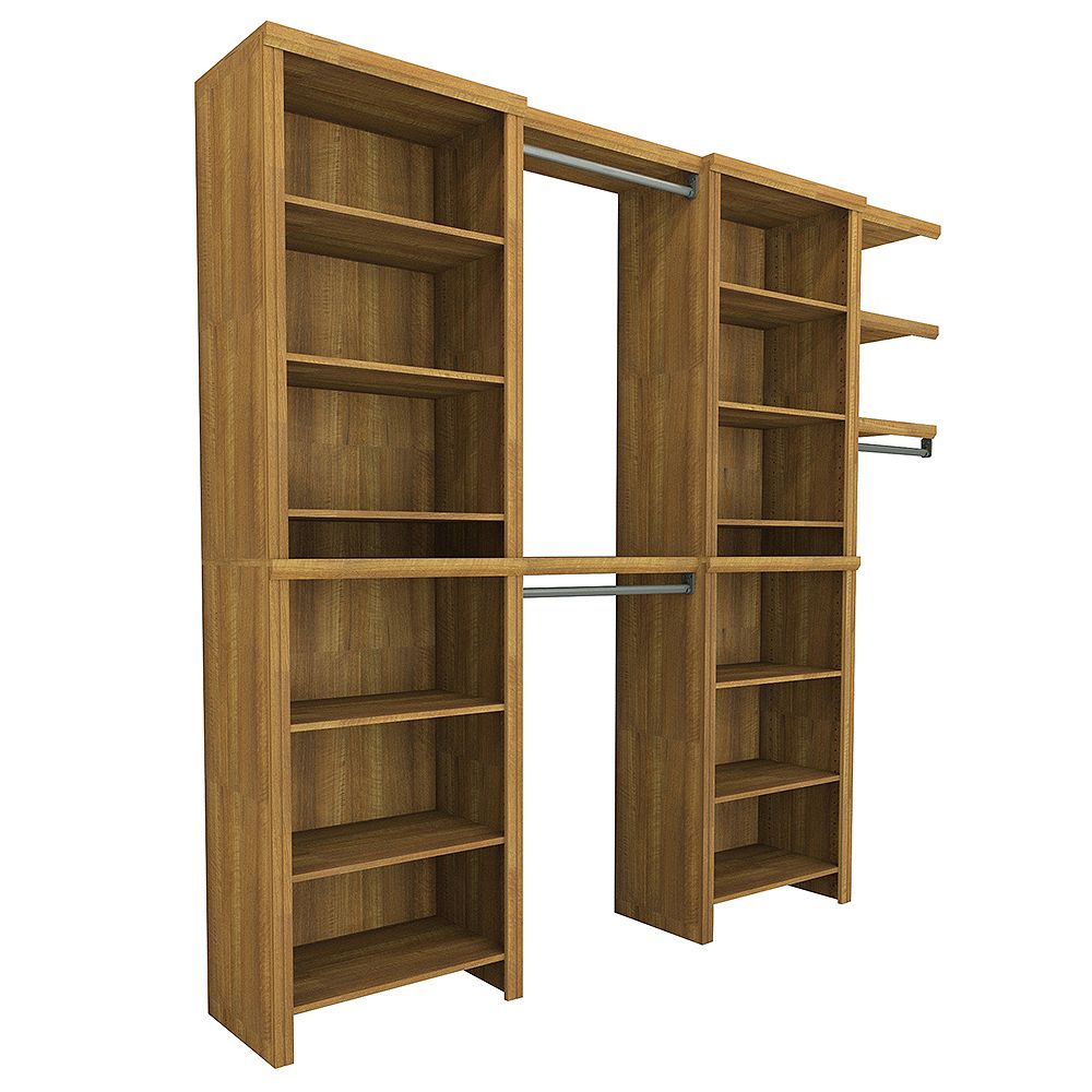 ClosetMaid Walnut Impressions Large Standard Combo Kit 8ft W TO 12FT