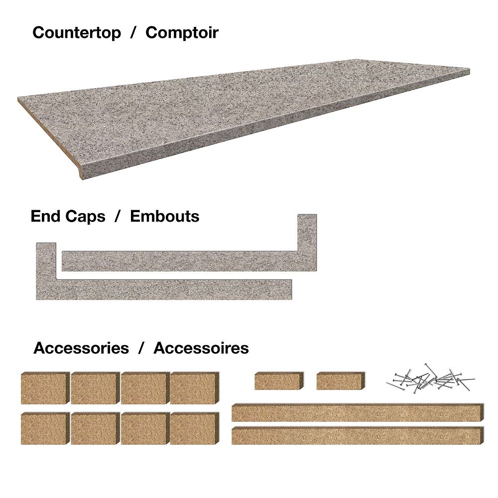 Belanger Laminates Inc 8 Ft Countertop Work Station 25 1 2 X 96 X 1 1 4 Profile 2700 With The Home Depot Canada