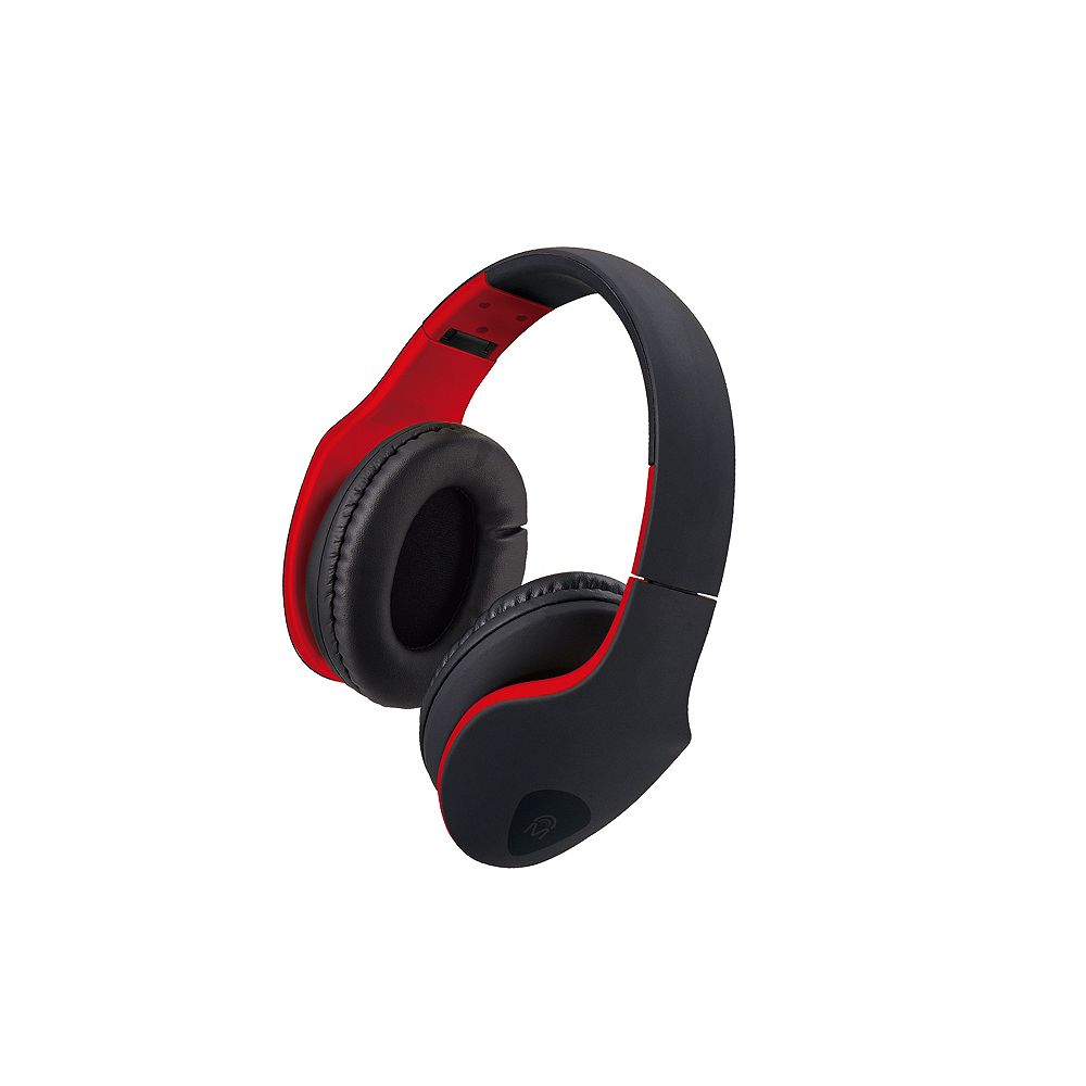 M Xpert DJ Headphones with Microphone Black on Red The Home Depot Canada