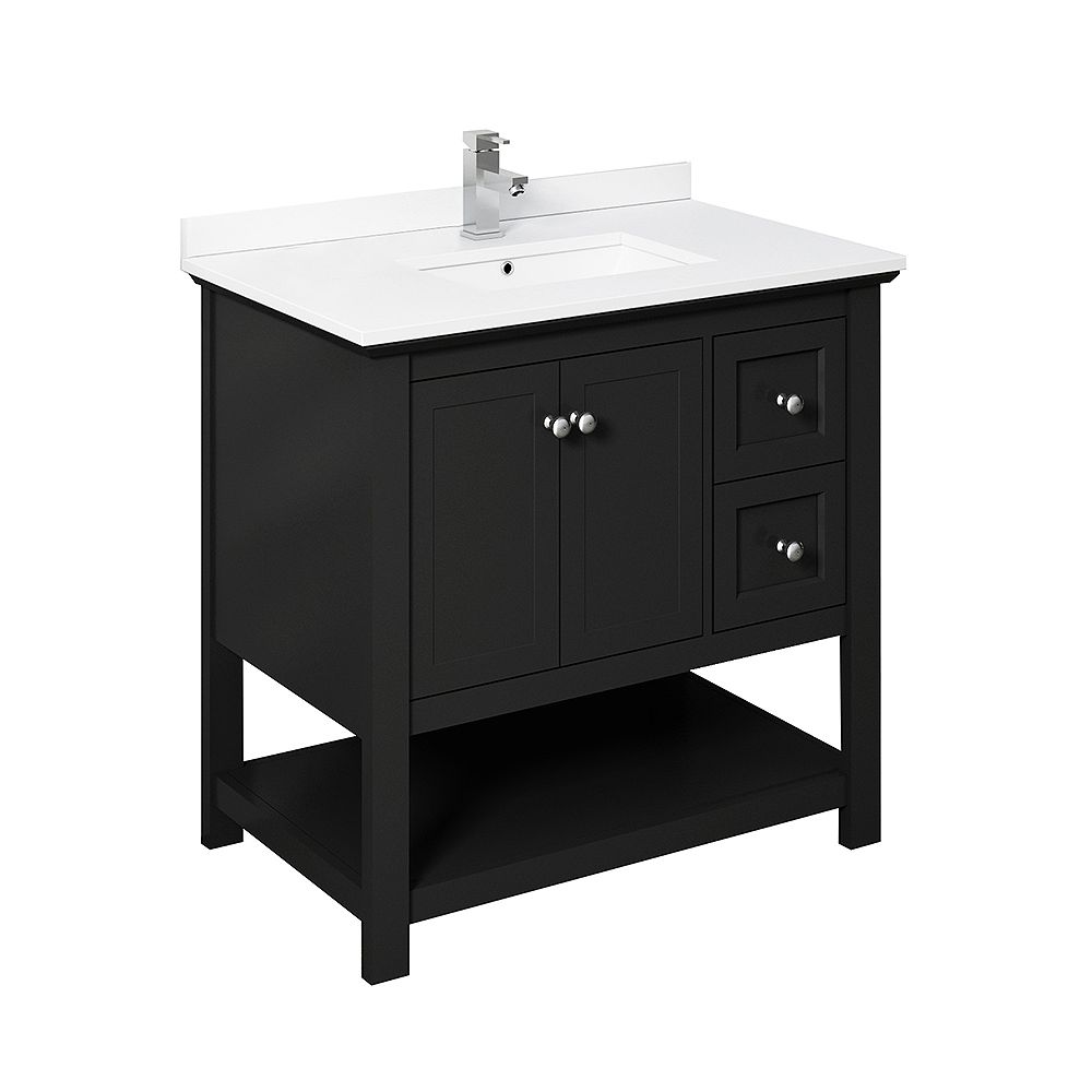 Fresca Manchester 36 inch Black Traditional Bathroom with Top