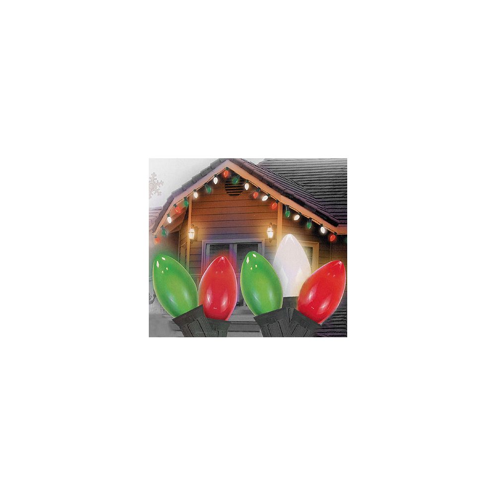 Northlight 25-Count Opaque Red and Green C7 Christmas Light Set 24ft