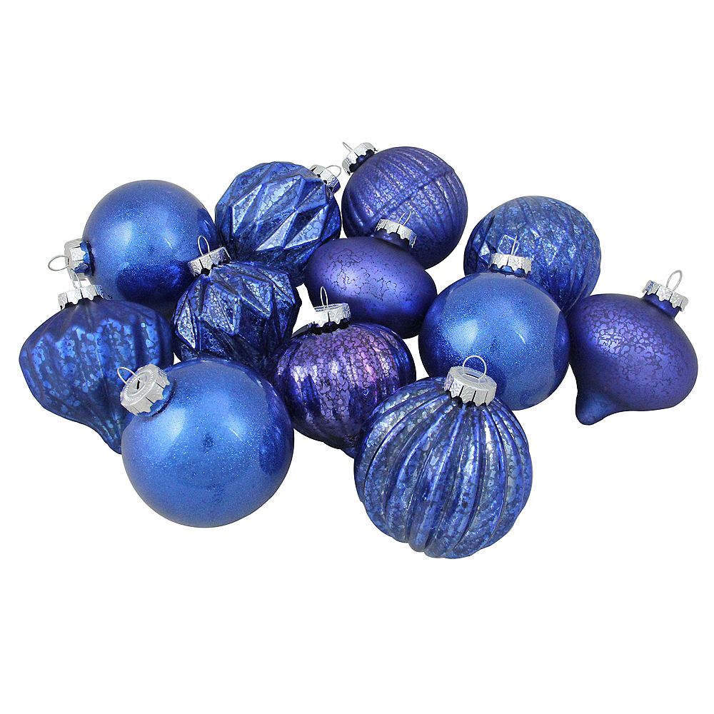 Northlight 12ct Royal Blue Multi Finish with Various Shaped Christmas