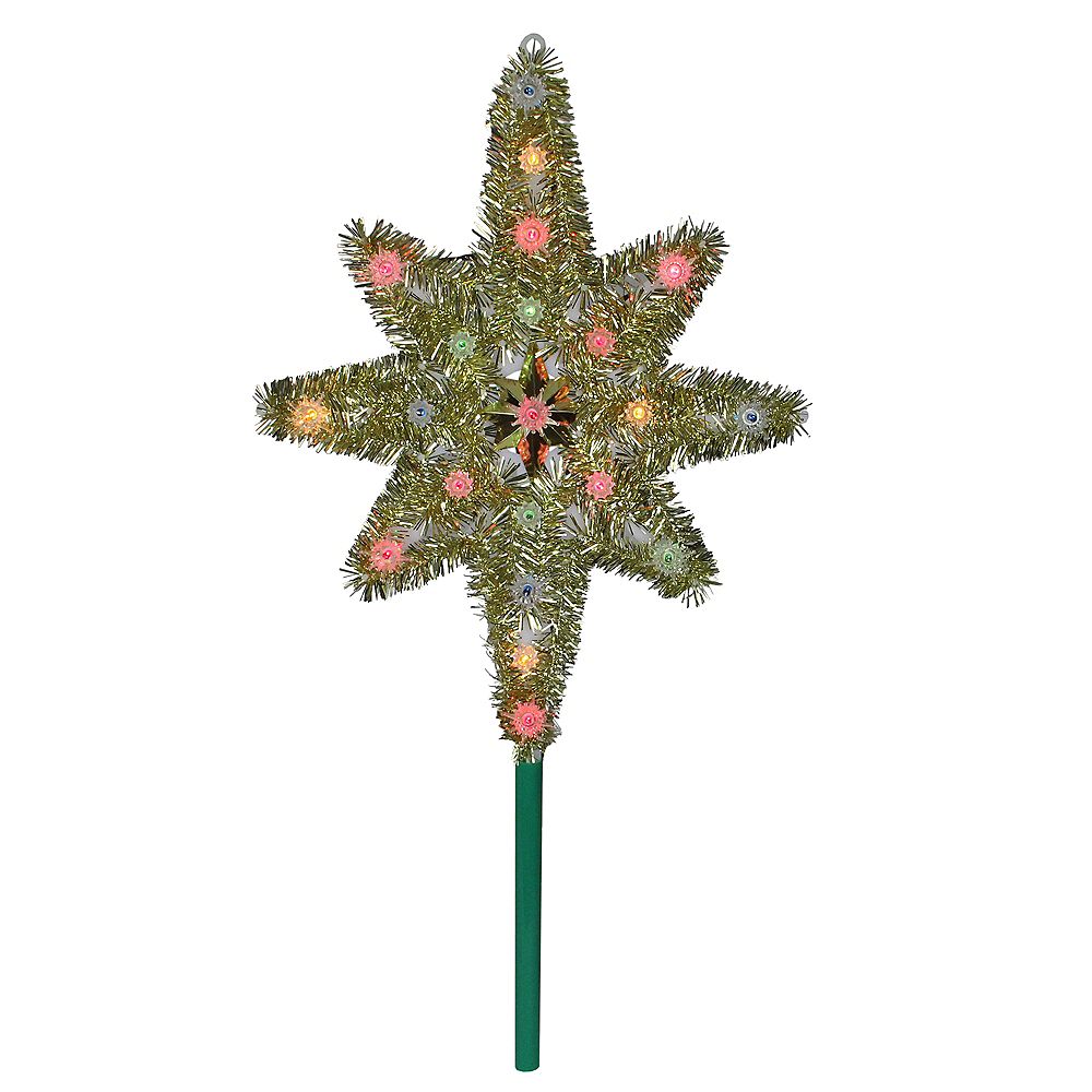 Northlight 21" Gold Tinsel Star of Bethlehem Christmas Tree Topper