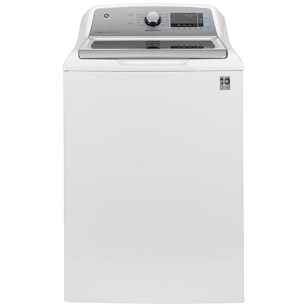 pic Ge Top Load Washing Machine Leaking From Bottom 5 8 cu ft iec high efficiency top load washer with smart dispense in white
