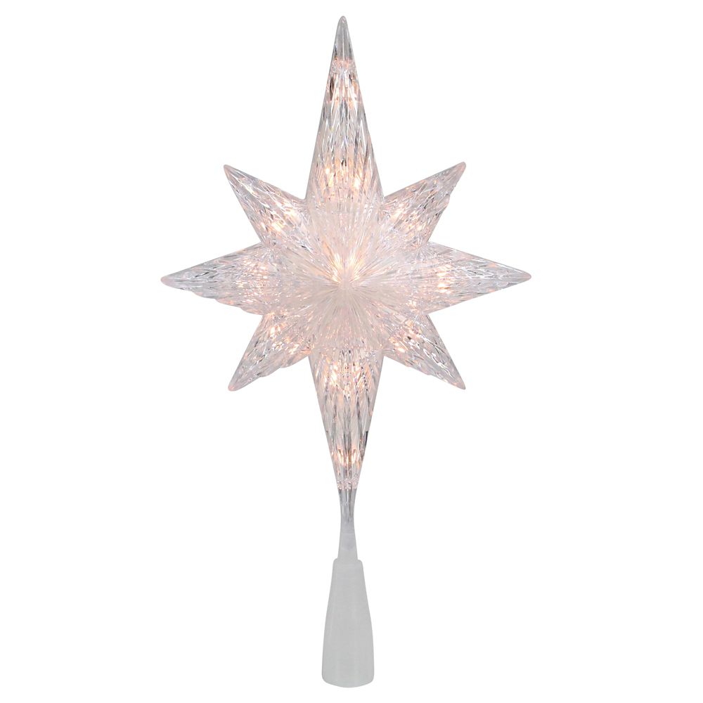 Northlight Lighted Bethlehem Star Christmas Tree Topper - Clear Lights ...