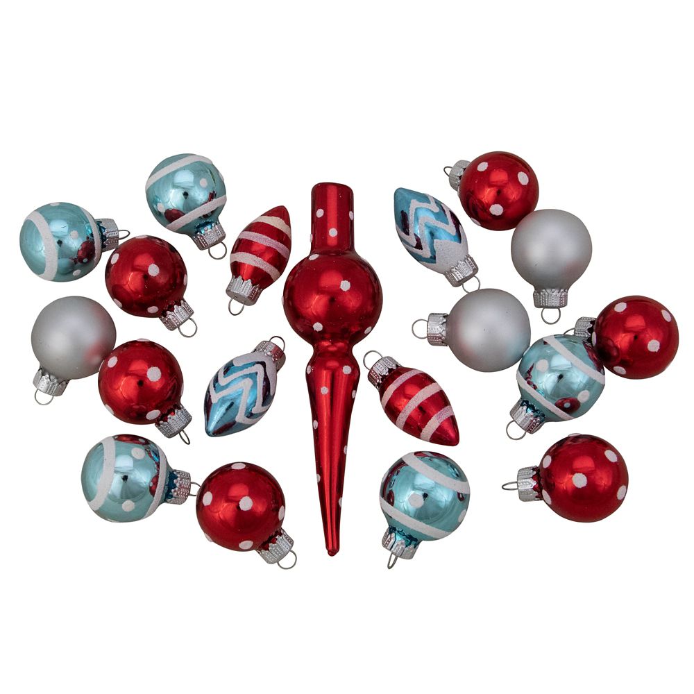 red and silver glass ornaments