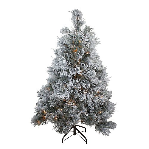 Northlight 4.5' Pre-Lit LED Black Spruce Artificial Christmas Tree - Clear Lights