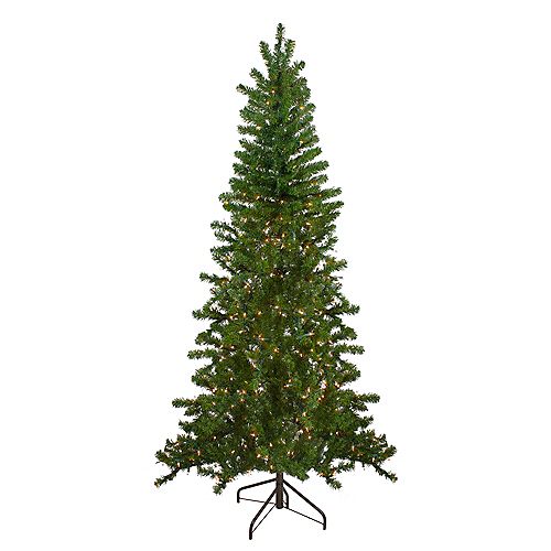 6.5' Pre-Lit Canadian Pine Artificial Christmas Wall Tree - Clear Lights