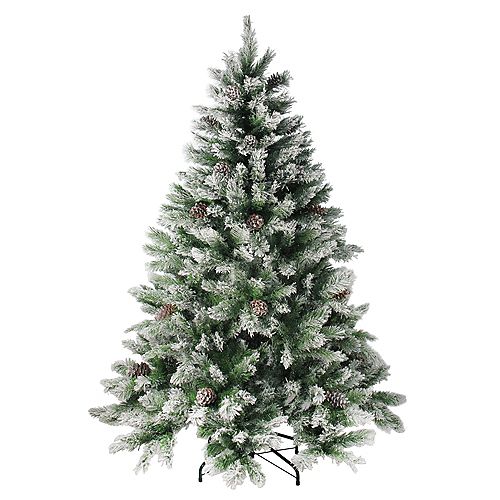 6' Medium Flocked Angel Pine Artificial Christmas Tree - Unlit