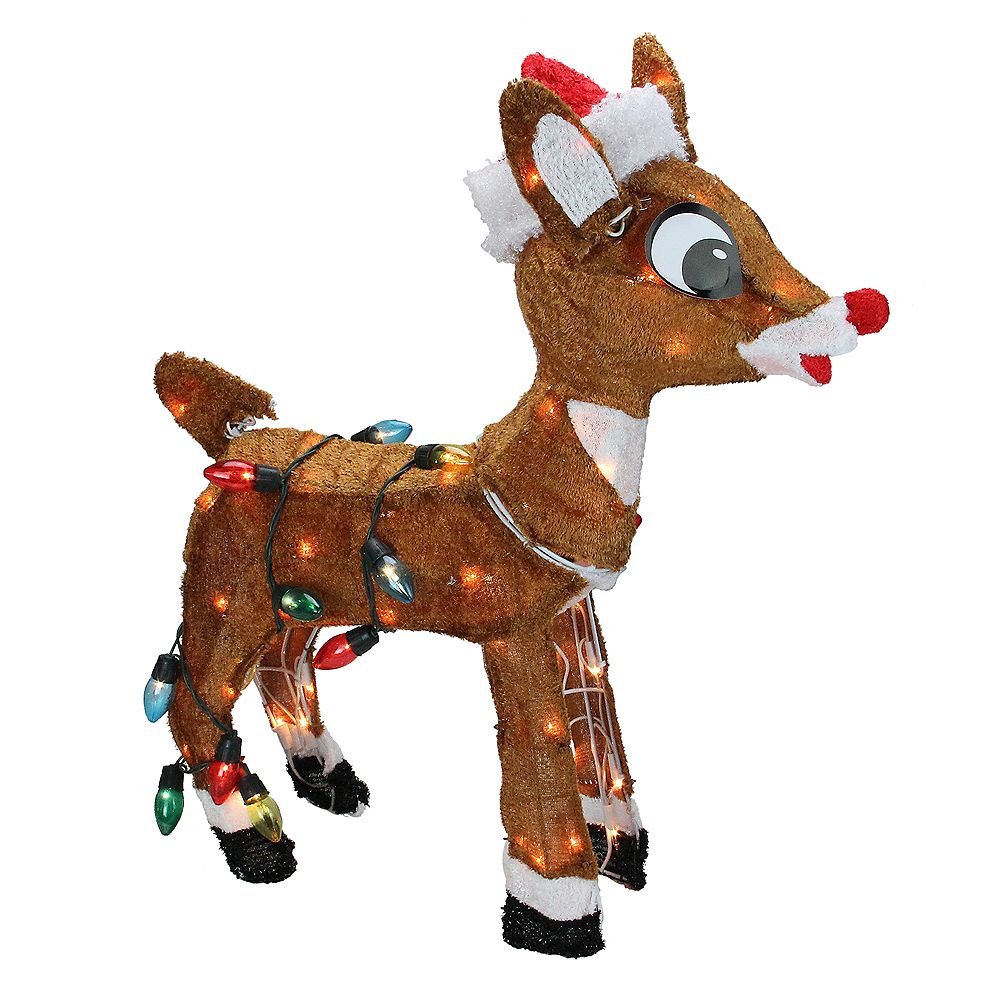 Northlight 24" PreLit Rudolph Nosed Reindeer Christmas Outdoor Decoration Clear Lights The