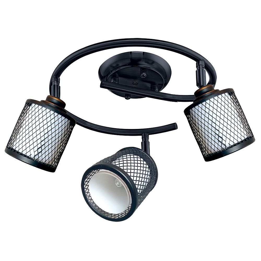 Beldi Inc. Baltimore Collection 3Light Black and Pewter Ceiling Light