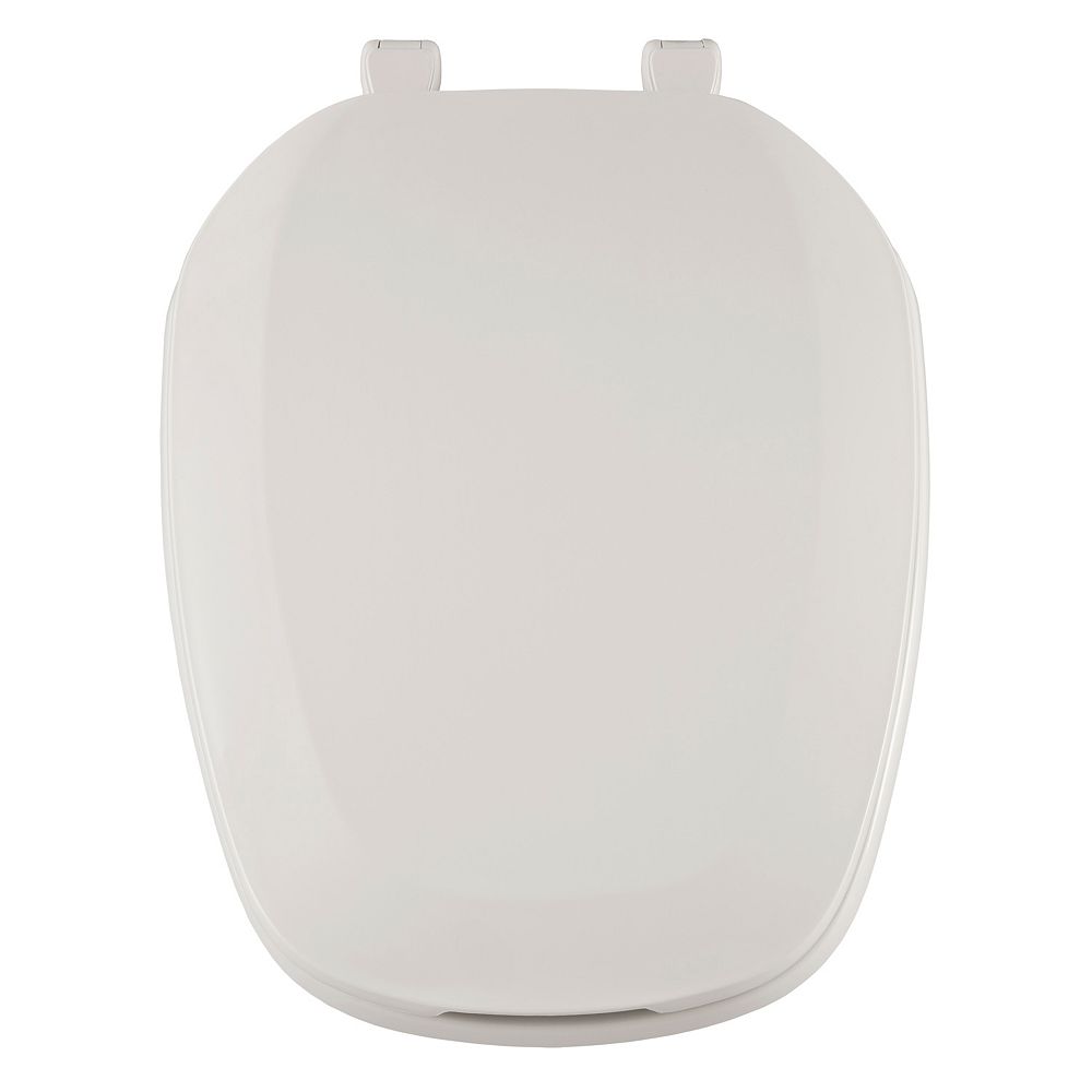 Centoco Eljer Emblem Elongated Square Front Toilet Seat in White | The Home Depot Canada