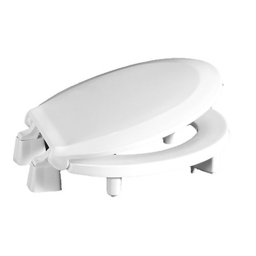 ADA Compliant 3 inch Raised Round Closed Front with Cover Toilet Seat in White