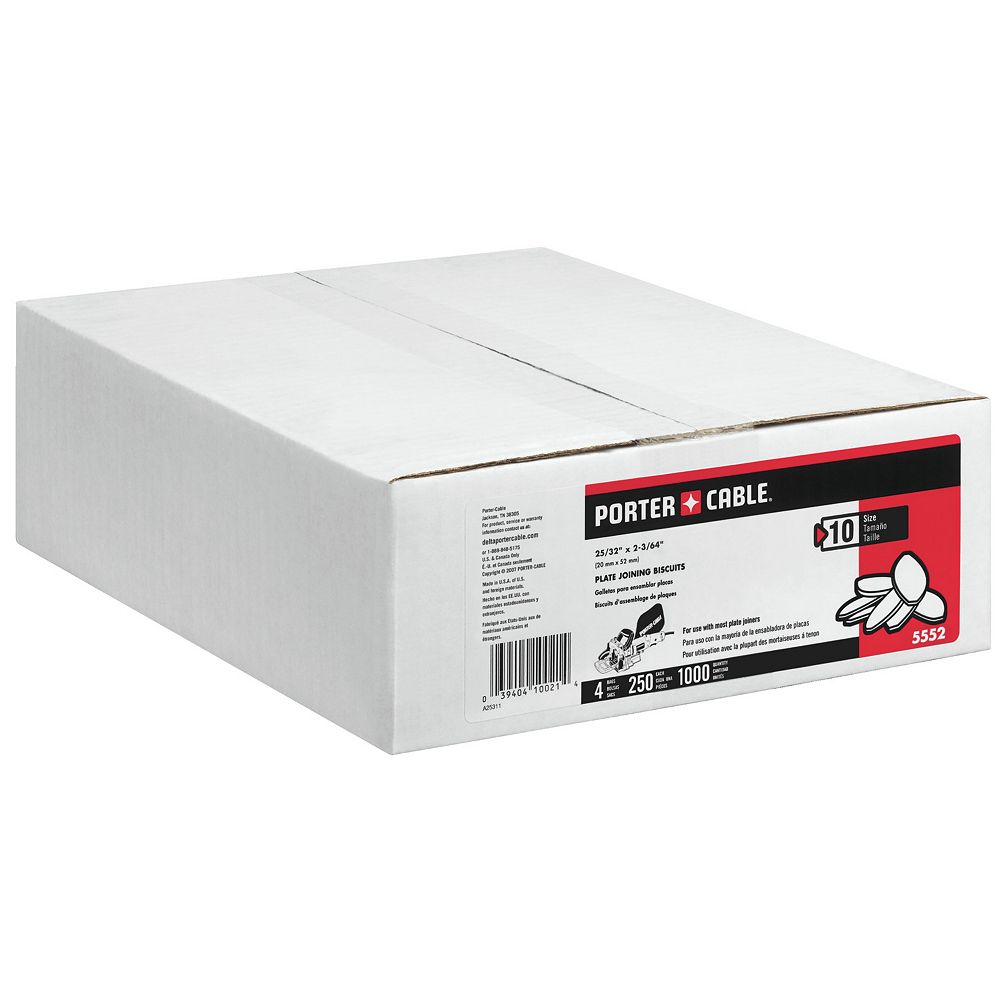 PORTERCABLE NO. 10 PLATE JOINING BISCUITS (1,000 COUNT) The Home