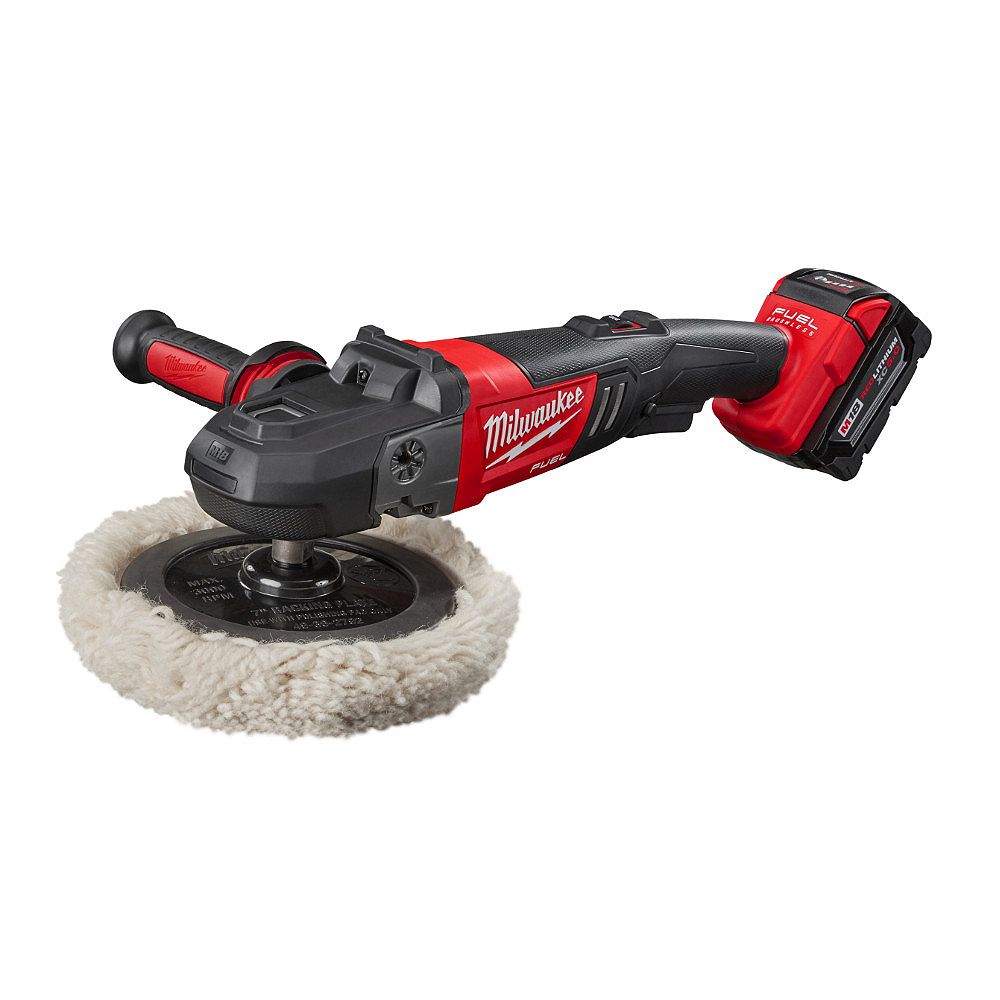Milwaukee Tool M18 FUEL 18V LiIon Brushless Cordless 7 inch Variable Speed Polisher Kit